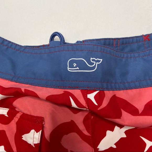 VINEYARD VINES Red Shark Board Shorts - Picture 5 of 14